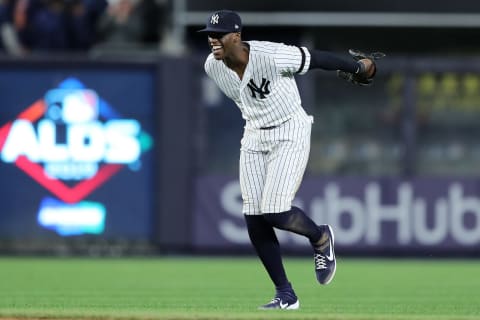 Cameron Maybin #38 of the New York Yankees (Photo by Elsa/Getty Images)