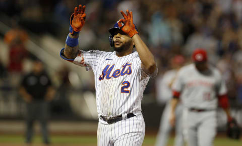 Dominic Smith #2 of the New York Mets (Photo by Jim McIsaac/Getty Images)