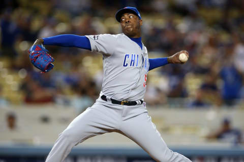 Aroldis Chapman #54 of the Chicago Cubs (Photo by Rob Leiter/MLB Photos via Getty Images)