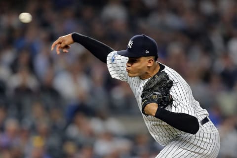 Dellin Betances #68 of the New York Yankees (Photo by Elsa/Getty Images)