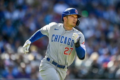 Seiya Suzuki #27 of the Chicago Cubs (Photo by Dustin Bradford/Getty Images)