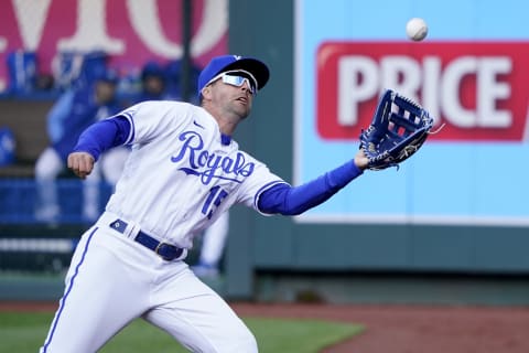 Whit Merrifield #15 of the Kansas City Royals (Photo by Ed Zurga/Getty Images)