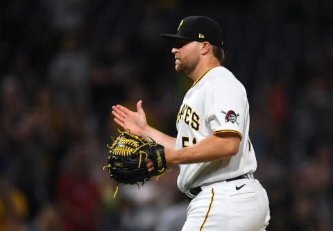 David Bednar #51 of the Pittsburgh Pirates (Photo by Joe Sargent/Getty Images)