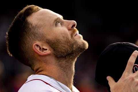 Trevor Story #10 of the Boston Red Sox (Photo by Billie Weiss/Boston Red Sox/Getty Images)