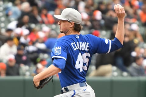 Taylor Clarke #45 of the Kansas City Royals (Photo by Mitchell Layton/Getty Images)