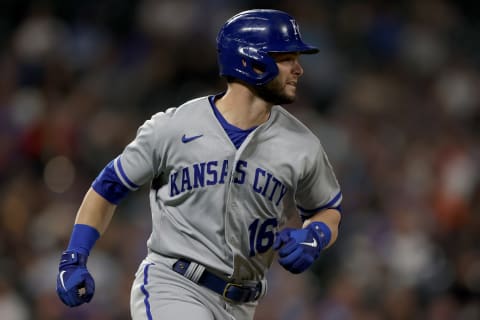 Andrew Benintendi #16 of the Kansas City Royals (Photo by Matthew Stockman/Getty Images)