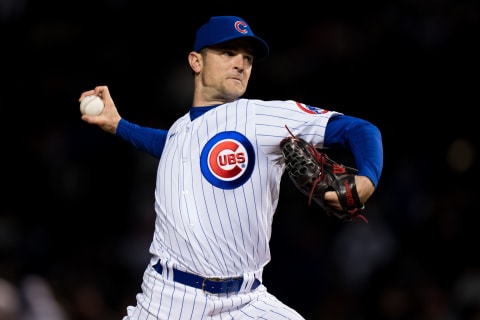 David Robertson of the Chicago Cubs (Photo by Matt Dirksen/Getty Images)