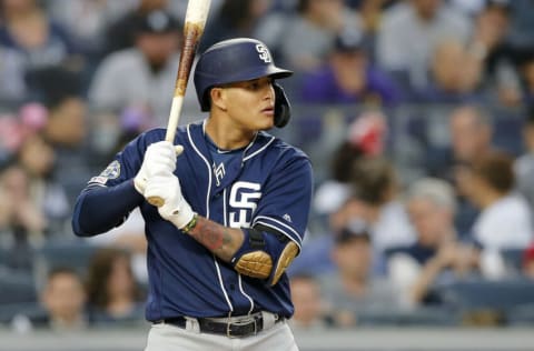 NEW YORK, NEW YORK - MAY 28: Manny Machado #13 of the San Diego Padres in action against the New York Yankees at Yankee Stadium on May 28, 2019 in New York City. The Padres defeated the Yankees 5-4. (Photo by Jim McIsaac/Getty Images)