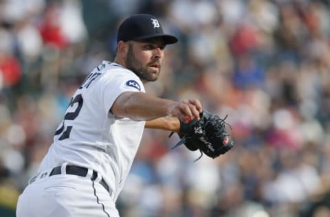 DETROIT, MI - JUNE 11: Michael Fulmer #32 of the Detroit Tigers pitches against the Toronto Blue Jays at Comerica Park on June 11, 2022, in Detroit, Michigan. (Photo by Duane Burleson/Getty Images)