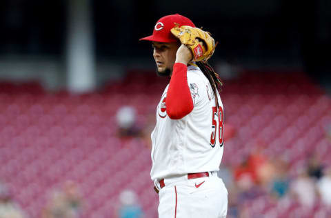 CINCINNATI, OH - JULY 27: Luis Castillo #58 of the Cincinnati Reds pitches during the game against the Miami Marlins at Great American Ball Park on July 27, 2022 in Cincinnati, Ohio. Cincinnati defeated Miami 5-3. (Photo by Kirk Irwin/Getty Images)