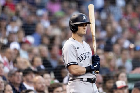 Andrew Benintendi #18 of the New York Yankees (Photo by Maddie Malhotra/Boston Red Sox/Getty Images)