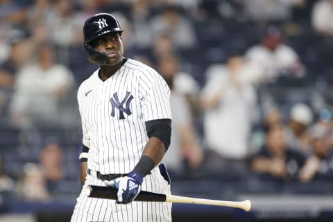 Estevan Florial #90 of the New York Yankees (Photo by Sarah Stier/Getty Images)