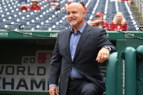 President of Baseball Operations and general manager for the Washington Nationals Mike Rizzo (Photo by Mitchell Layton/Getty Images)