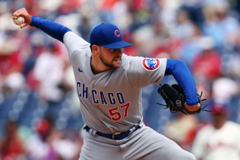 Scott Effross #57 of the Chicago Cubs (Photo by Rich Schultz/Getty Images)