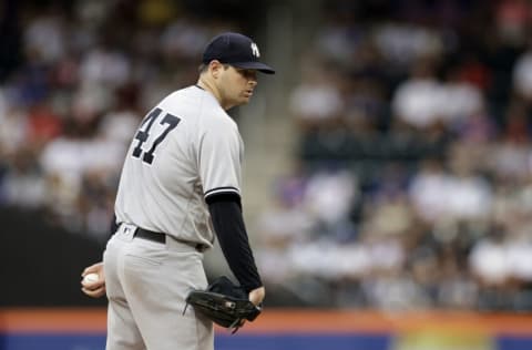 NEW YORK, NY - JULY 26: Jordan Montgomery #47 of the New York Yankees pitches during the first inning against the New York Mets at Citi Field on July 26, 2022 in New York City. (Photo by Adam Hunger/Getty Images)