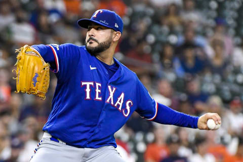 Martin Perez #54 of the Texas Rangers (Photo by Logan Riely/Getty Images)