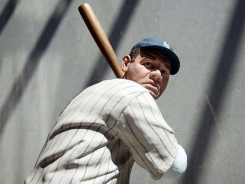 A statue of Babe Ruth is seen at the National Baseball Hall of Fame during induction weekend on July 25, 2009 in Cooperstown, New York. (Photo by Jim McIsaac/Getty Images)