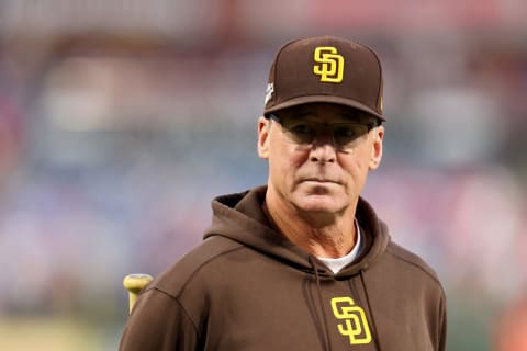 Manager Bob Melvin #3 of the San Diego Padres (Photo by Michael Reaves/Getty Images)