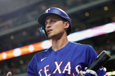 Corey Seager #5 of the Texas Rangers (Photo by Carmen Mandato/Getty Images)