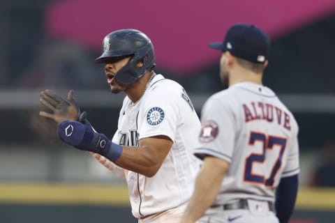 Julio Rodriguez #44 of the Seattle Mariners (Photo by Steph Chambers/Getty Images)