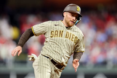 Brandon Drury #17 of the San Diego Padres (Photo by Michael Reaves/Getty Images)