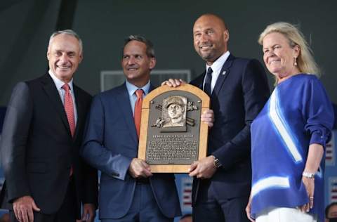 The class of 2020 Baseball Hall of Fame ceremony in Cooperstown, New York Sept. 8, 2021.
Derek Jeter Inducted Into Baseball Hall Of Fame