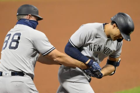 New York Yankees designated hitter Giancarlo Stanton, Credit: David Richard-USA TODAY Sports