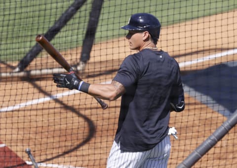 New York Yankees infielder Derek Dietrich (12) Mandatory Credit: Kim Klement-USA TODAY Sports