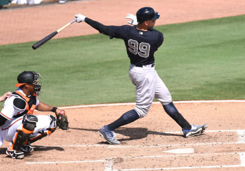 New York Yankees outfielder Aaron Judge (99) Mandatory Credit: Jonathan Dyer-USA TODAY Sports