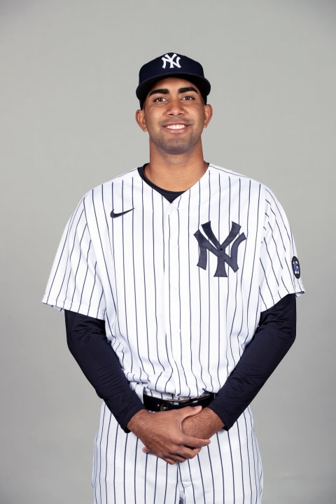 New York Yankees Yoendrys Gomez (89) Mandatory Credit: Mike Carlson-USA TODAY NETWORK