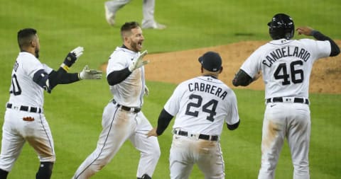 Detroit Tigers left fielder Robbie Grossman