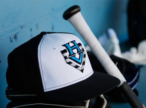 The 2019 Hudson Valley Renegades hat at Dutchess Stadium in Wappingers Falls on June 12, 2019.