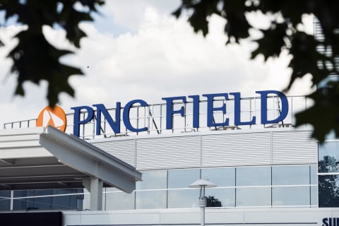 Jul 21, 2013; Scranton, PA, USA; A general view of PNC Field during a game between the Scranton/Wilkes-Barre RailRiders and the Louisville Bats at PNC Field. The Bats defeated the RailRiders 4-1. Mandatory Credit: Howard Smith-USA TODAY Sports