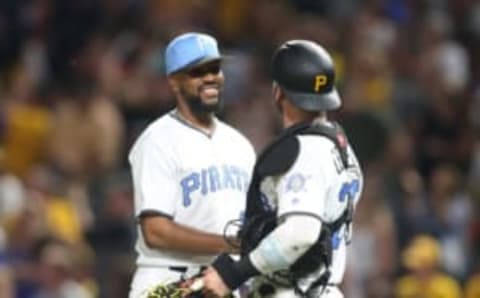 Pittsburgh Pirates relief pitcher Felipe Rivero (73) Mandatory Credit: Charles LeClaire-USA TODAY Sports