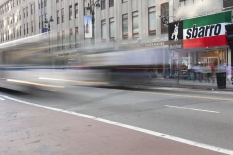 The front exterior of a Sbarro restaurant