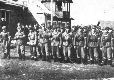 Members of the Polish Home Army, one of the many military groups comprising the Polish Underground resistance.