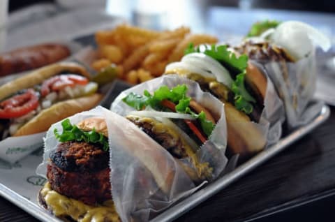 Burgers at Shake Shack in New York City