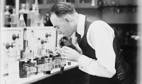 Chemist G. F. Beyer of the Internal Revenue Bureau in 1920.