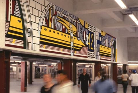 Times Square Mural (2002) © Roy Lichtenstein, NYCT Times Square-42nd Street Station. Commissioned by MTA Arts & Design.