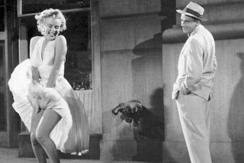 Marilyn Monroe stars in The Seven Year Itch (1955).