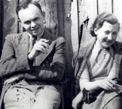 Dr. Eugene Lazowski's co-conspirator: Dr. Stasiek Matulewicz with his wife.