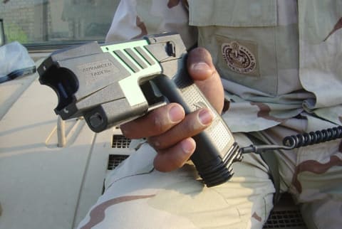 An M26 TASER Stun Pistol.