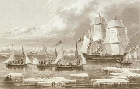 The whaler Isabella saves its former captain, John Ross, and the stranded crew of the Victory in 1833.