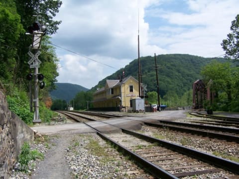 The old depot in Thurmond, West Virginia.