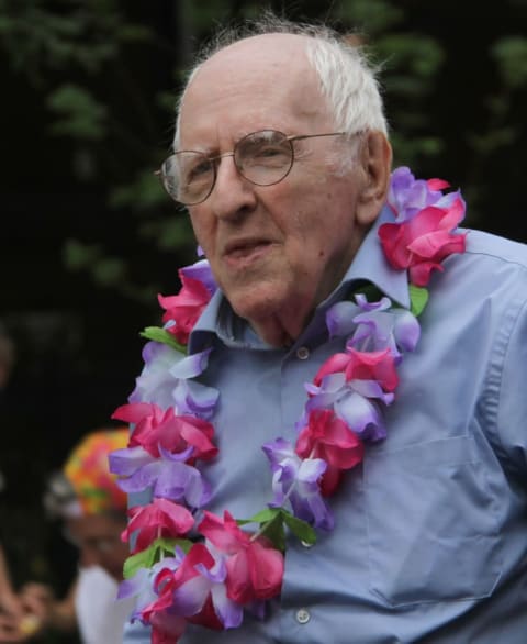 LGBTQ activist and Lavender Scare target Frank Kameny attending a Pride event in 2010